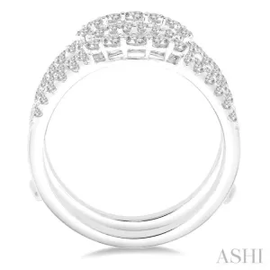 1 Ctw Round Diamond Insert Ring in 14K White Gold