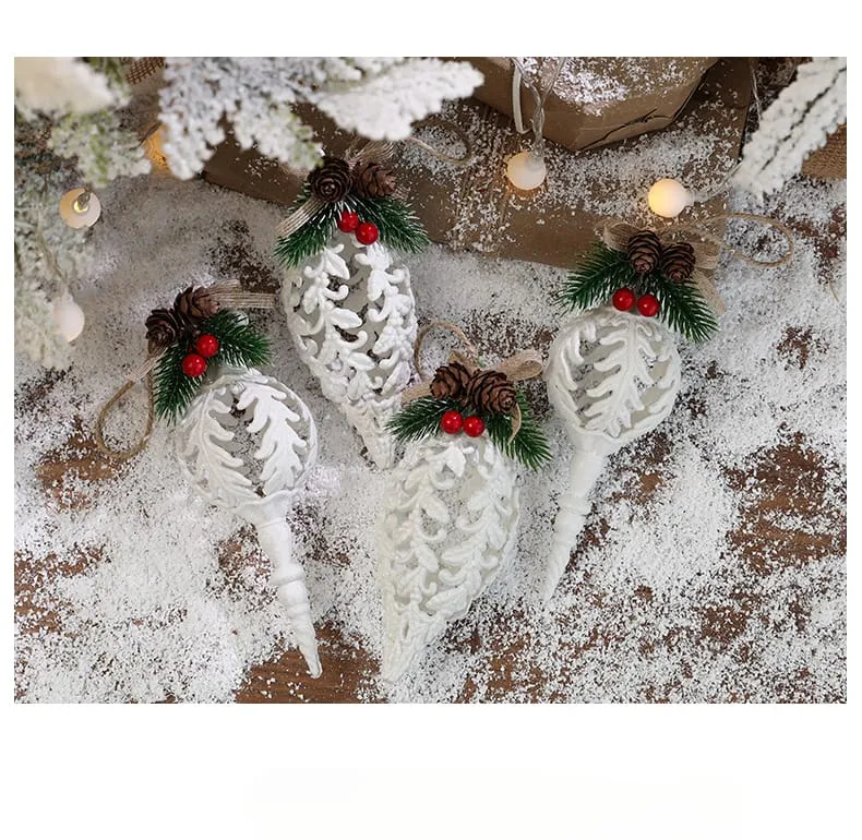 2Pcs Christmas White Conch Pendant