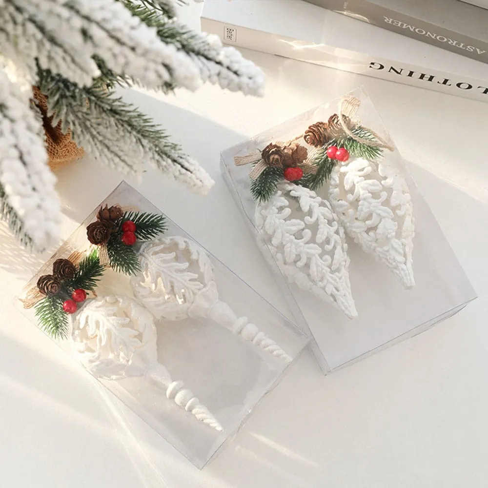 2Pcs Christmas White Conch Pendant