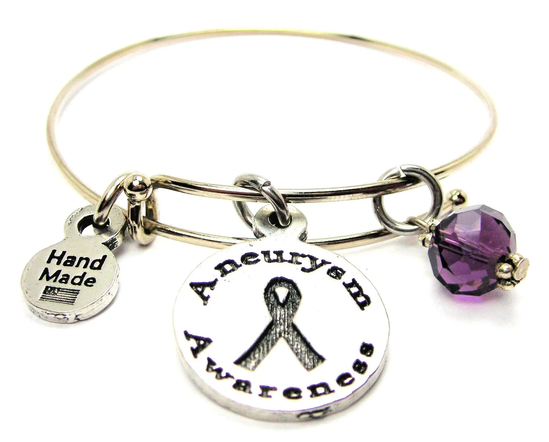 Aneurysm Awareness Bangle Bracelet