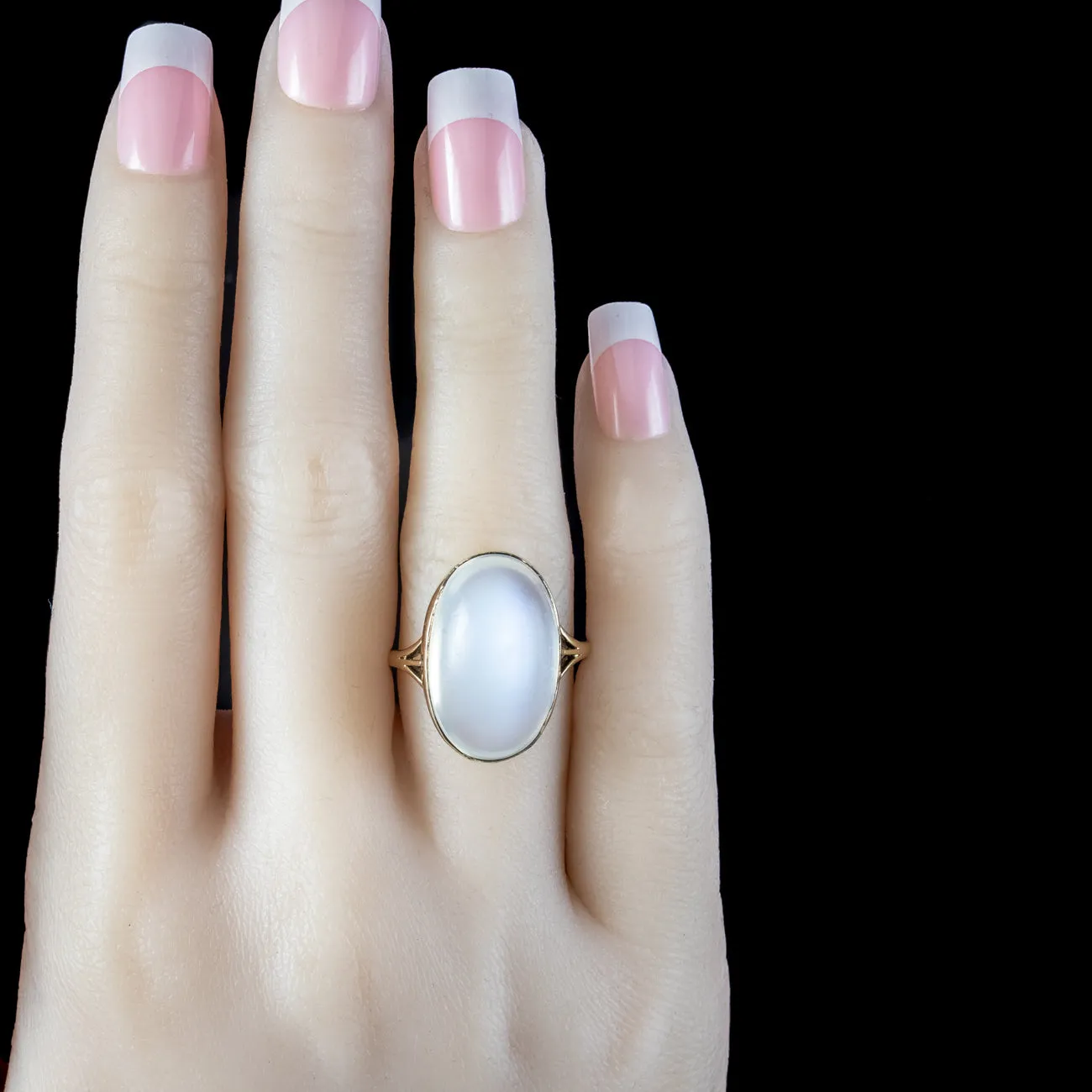 Antique Victorian Moonstone Ring 12ct Stone