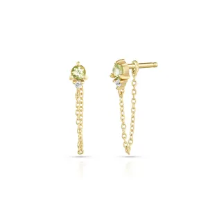 AUGUST PERIDOT BIRTHSTONE STUDS