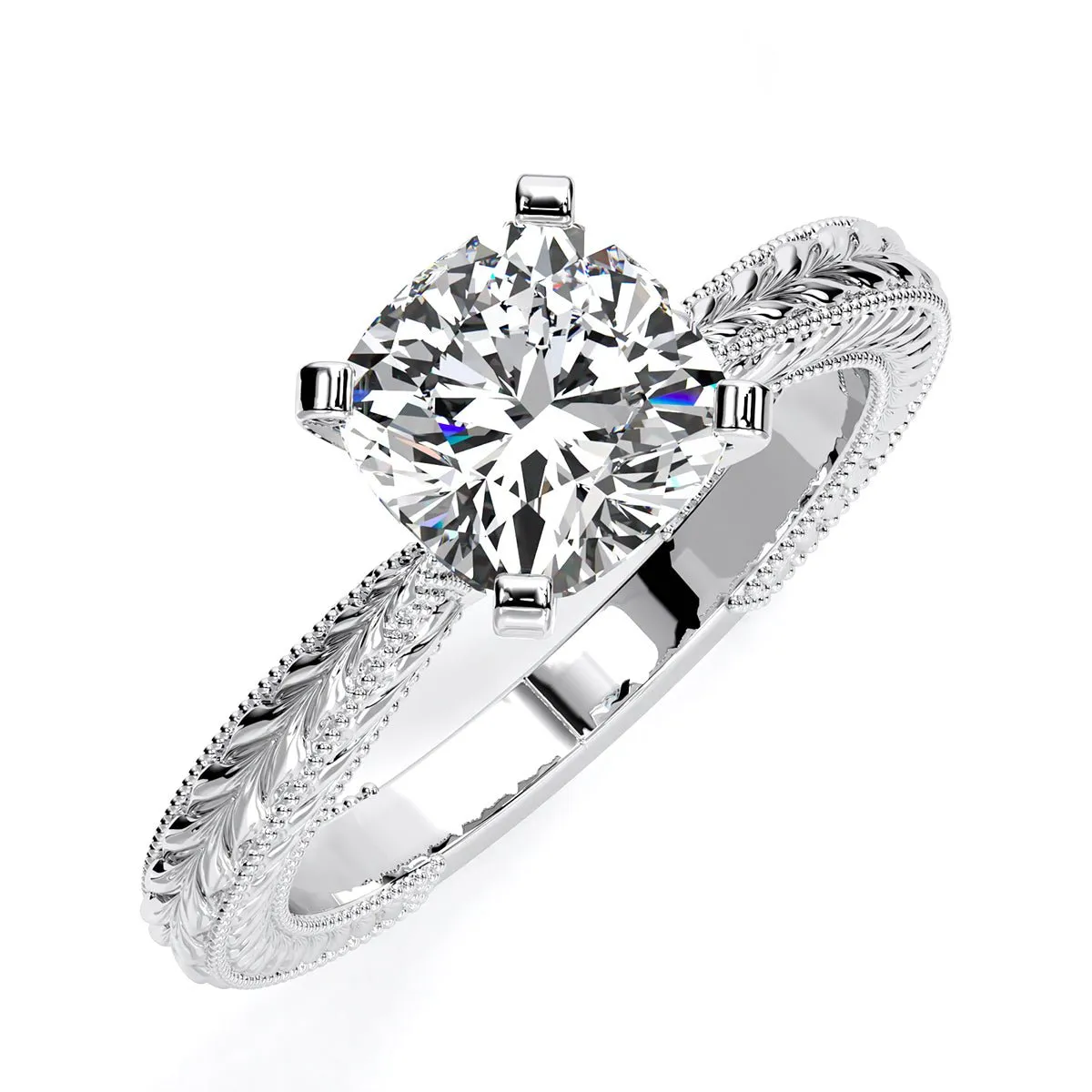 Azalea - GIA Natural Cushion Diamond Engagement Ring