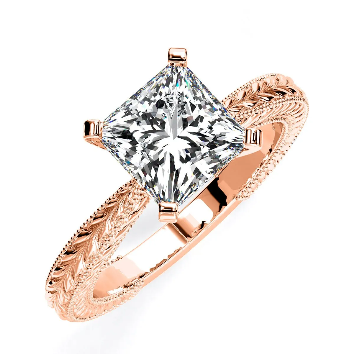 Azalea - Princess Lab Diamond Engagement Ring (IGI Certified)