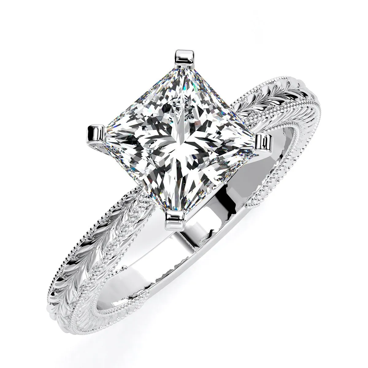 Azalea - Princess Lab Diamond Engagement Ring (IGI Certified)