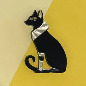 Bastet black kitty - Brooch