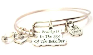 Beauty Is In The Eye Of The Beholder Expandable Bangle Bracelet Set