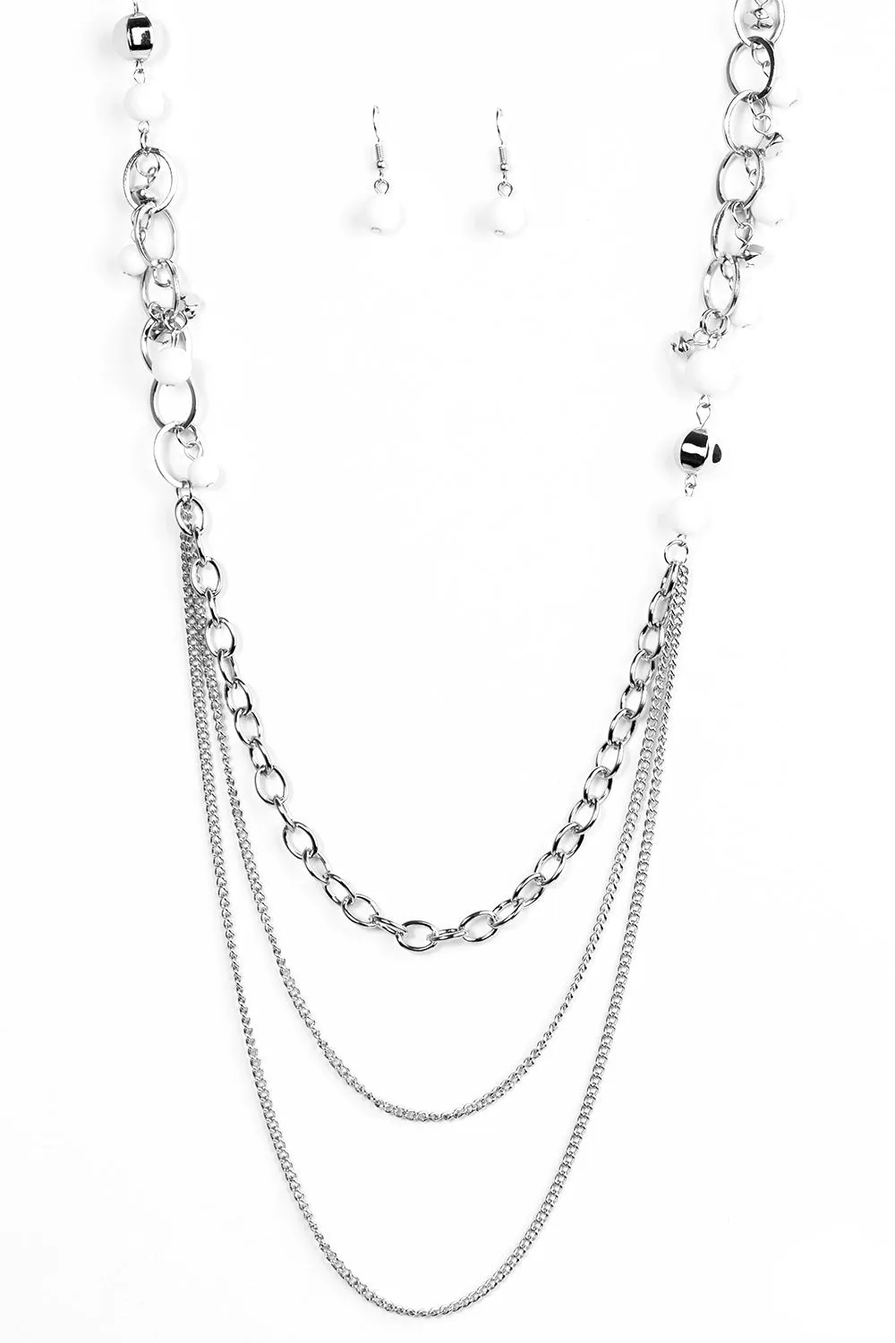 Carefree and Capricious White Necklace Set