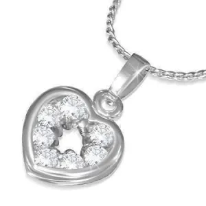 Charmed Cubic Zirconia Heart Pendant Necklace