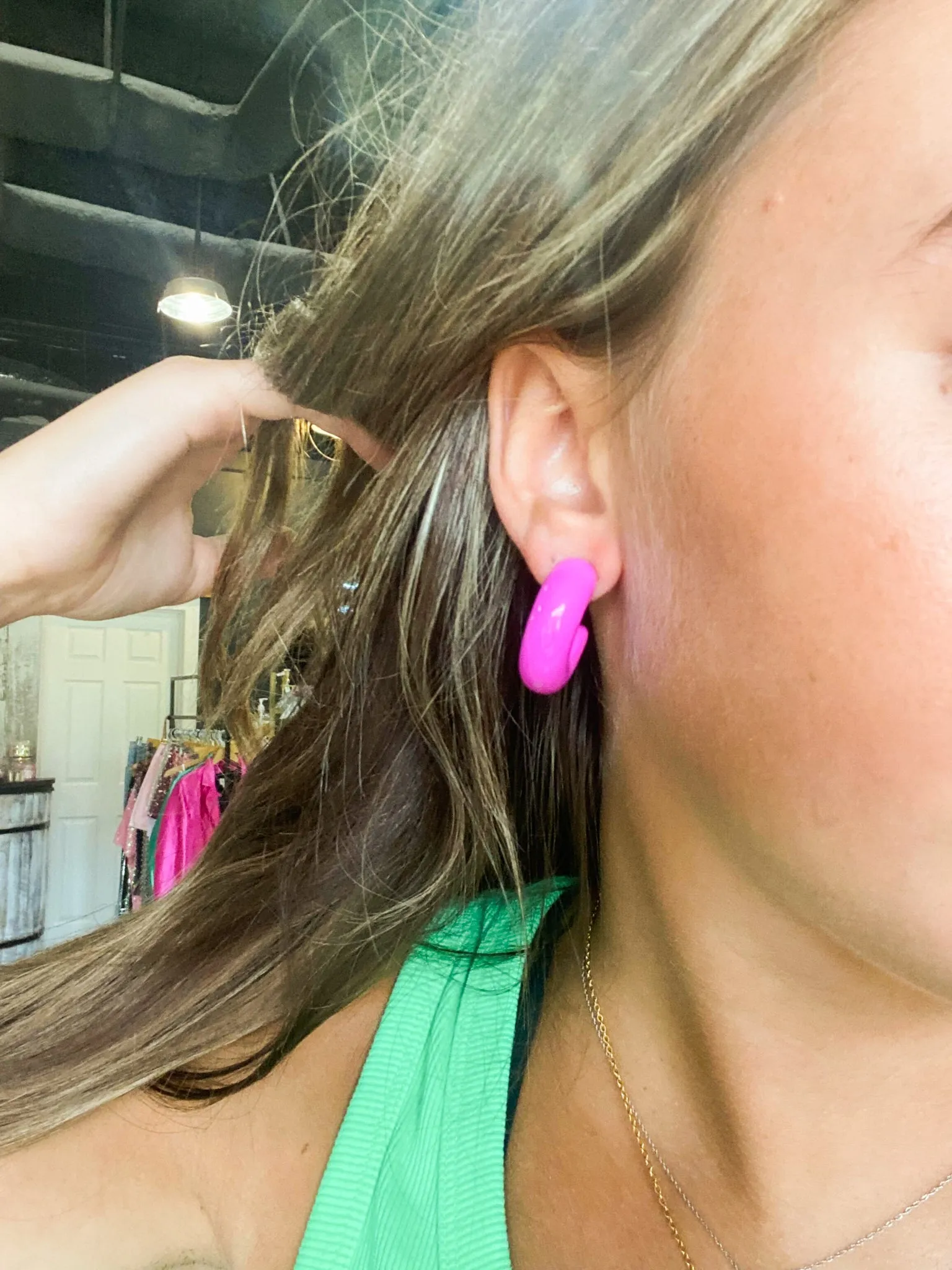 Chunky Neon Hoops