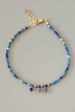 Cobamae Briolette Bracelet - Multi Blue