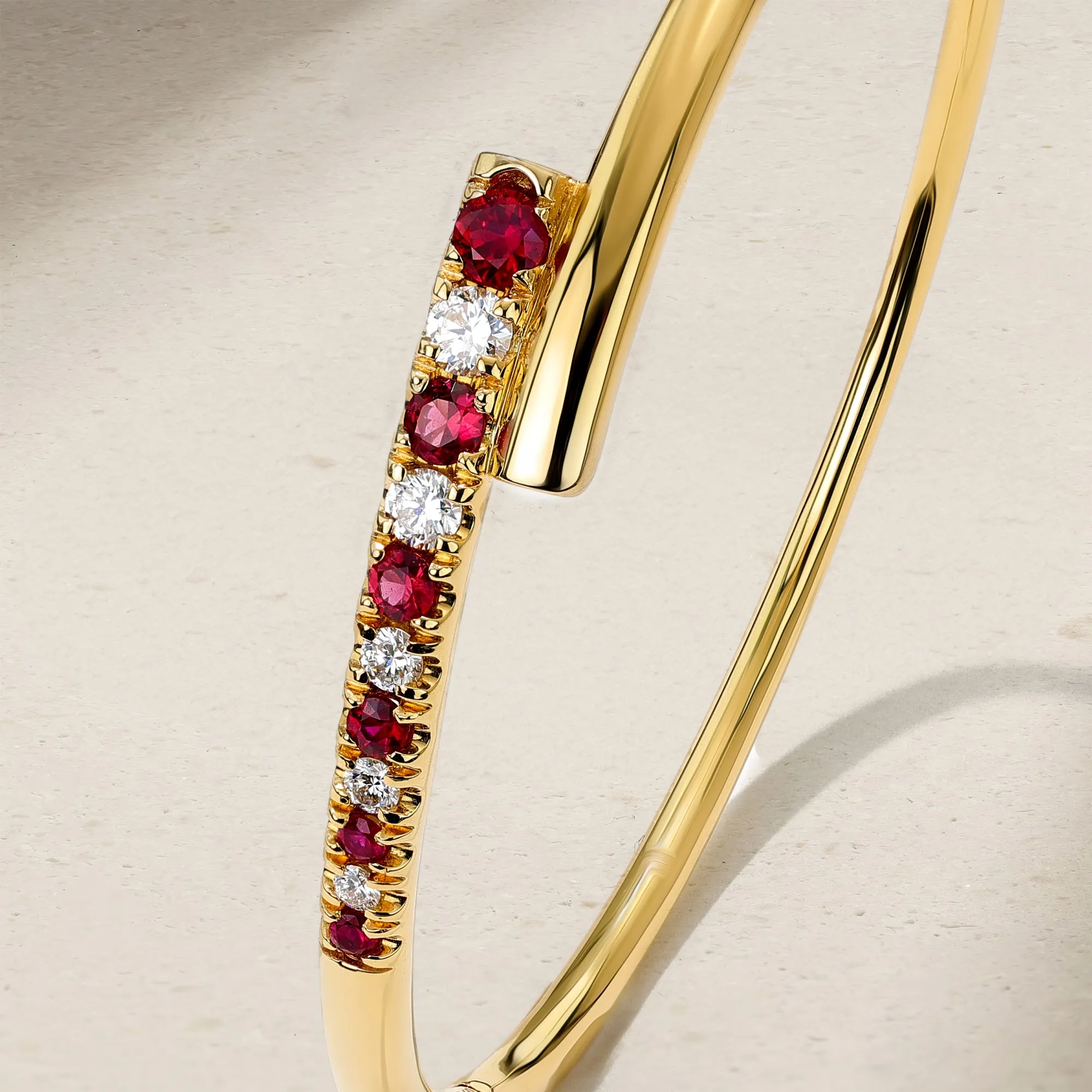 Coil Ruby Bangle