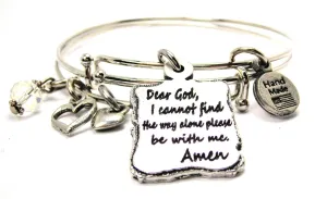 Dear God I Cannot Find The Way Alone Please Be With Me Amen Expandable Bangle Bracelet Set