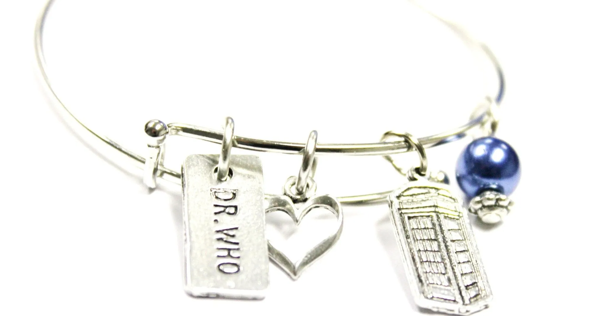 Dr Who Tardis Expandable Bangle Bracelet Set