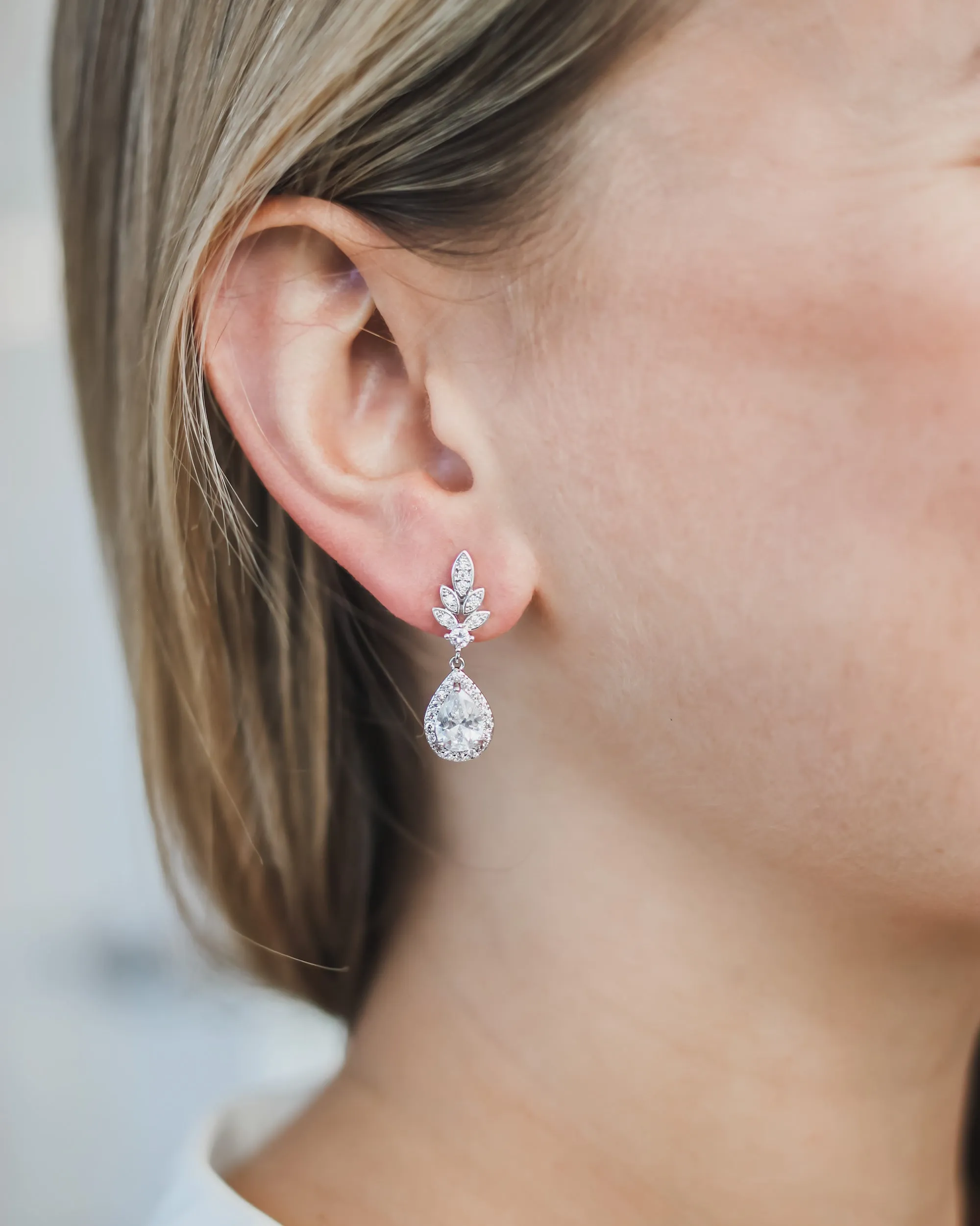 Emilia Floral CZ Earrings