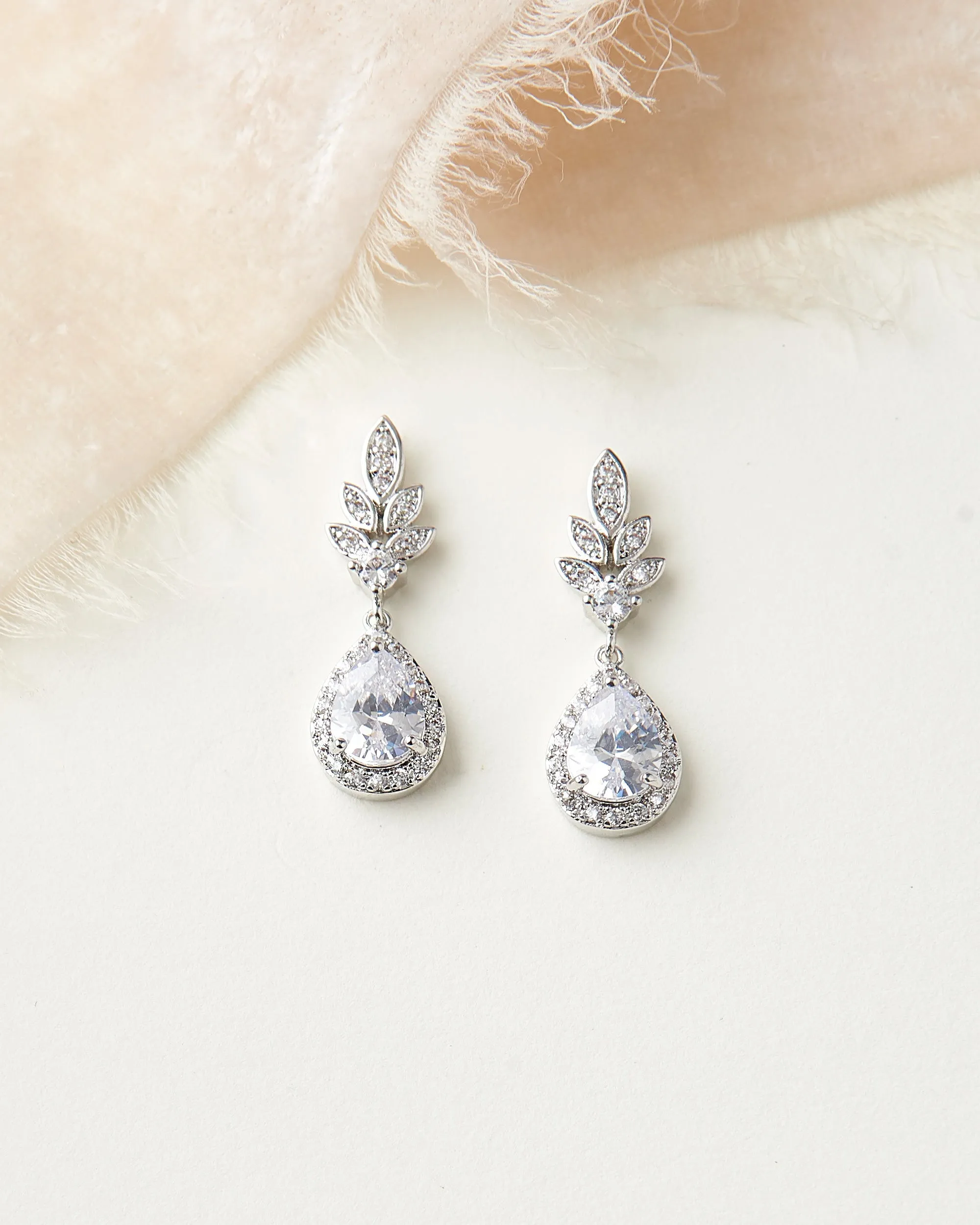 Emilia Floral CZ Earrings