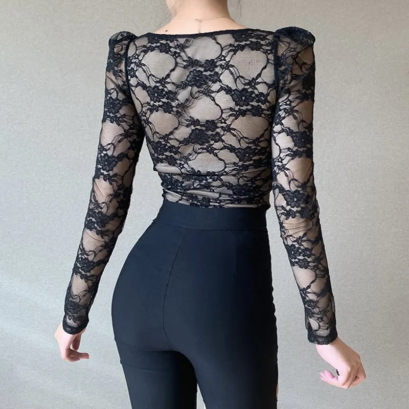 Ethereal Sheer Lace Top