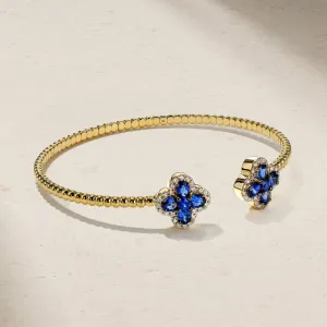 Felicity Sapphire and Diamond Beaded Bangle