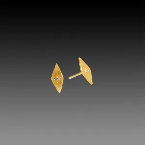 Geometric Gold Stud Earrings