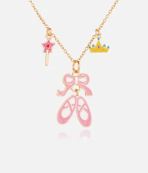 Girls Necklace, Ballet Shoes - Charming Whimsy