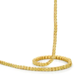 Hello Yellow® Fancy Yellow Diamond Tennis Necklace | 18K Yellow Gold