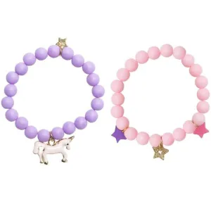 Henny & Coco - Ella Pink & Purple Girls Bracelet Set