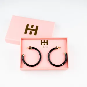 Hoo Hoops -Black with Pearls