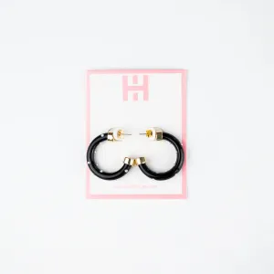 Hoo Hoops -Minis -Black with Pearls