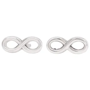 Infinity Earring Studs in White Gold