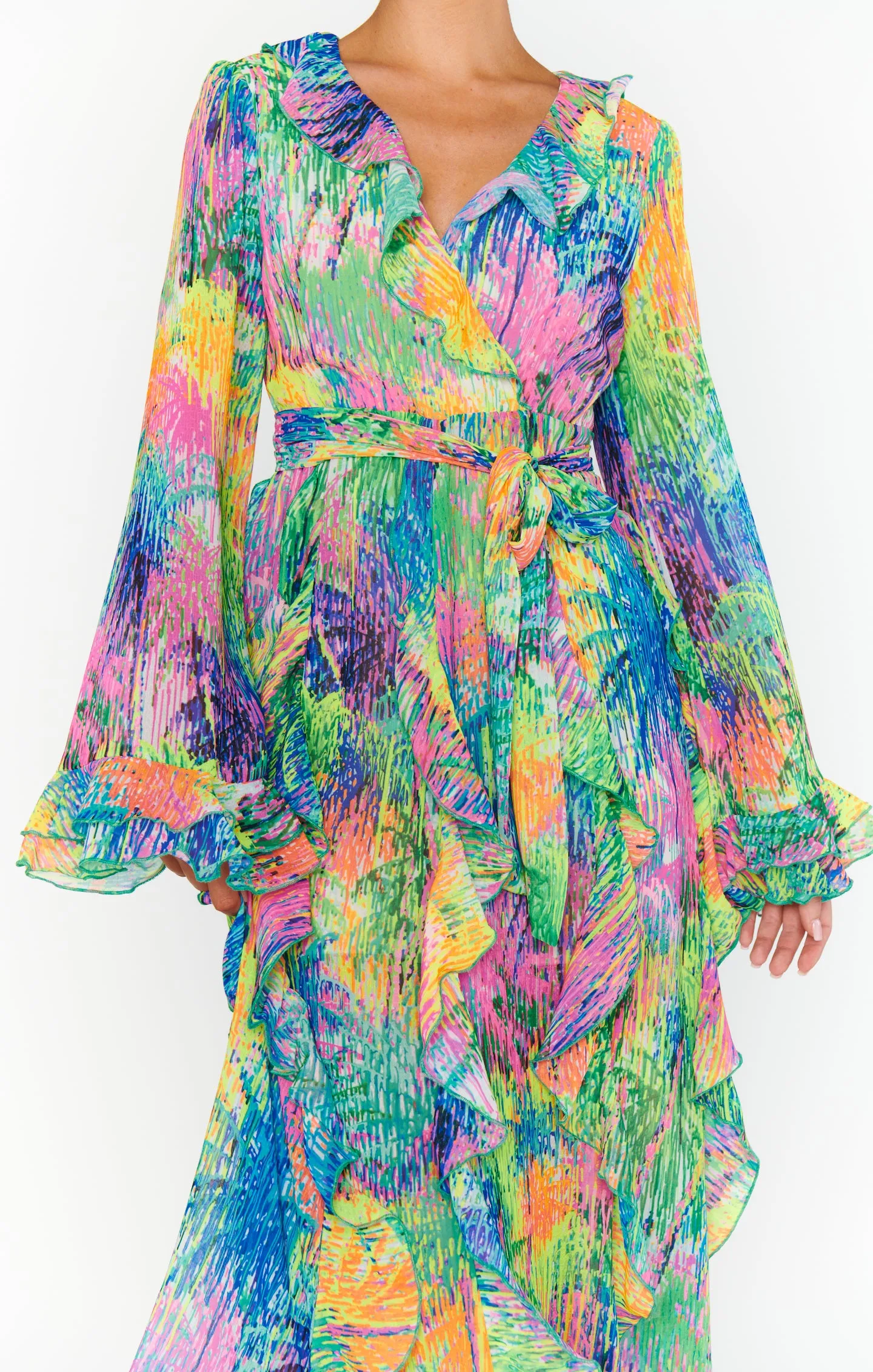 Jenny Ruffle Maxi Dress ~ Everhart Palms