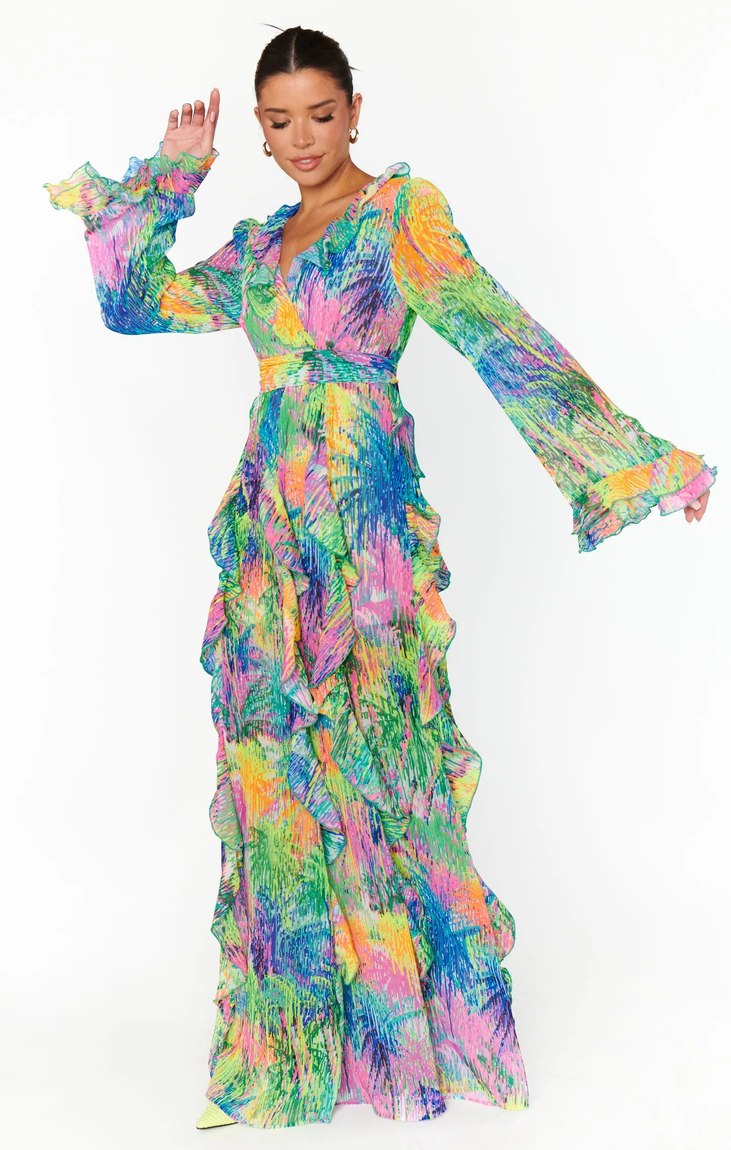 Jenny Ruffle Maxi Dress ~ Everhart Palms