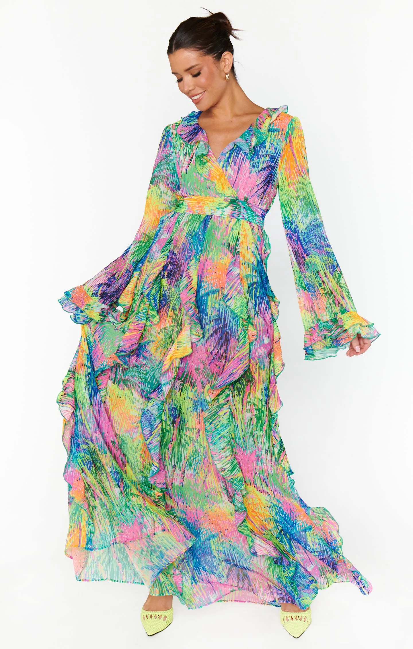 Jenny Ruffle Maxi Dress ~ Everhart Palms