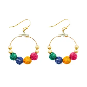 Kantha Petite Gilded Hoop Earrings