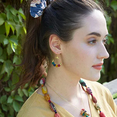 Kantha Petite Gilded Hoop Earrings