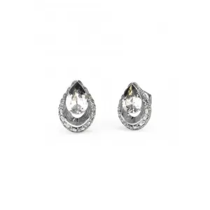 Ladies Lollipop Silver Crystal Stud Earrings UBE03393RH