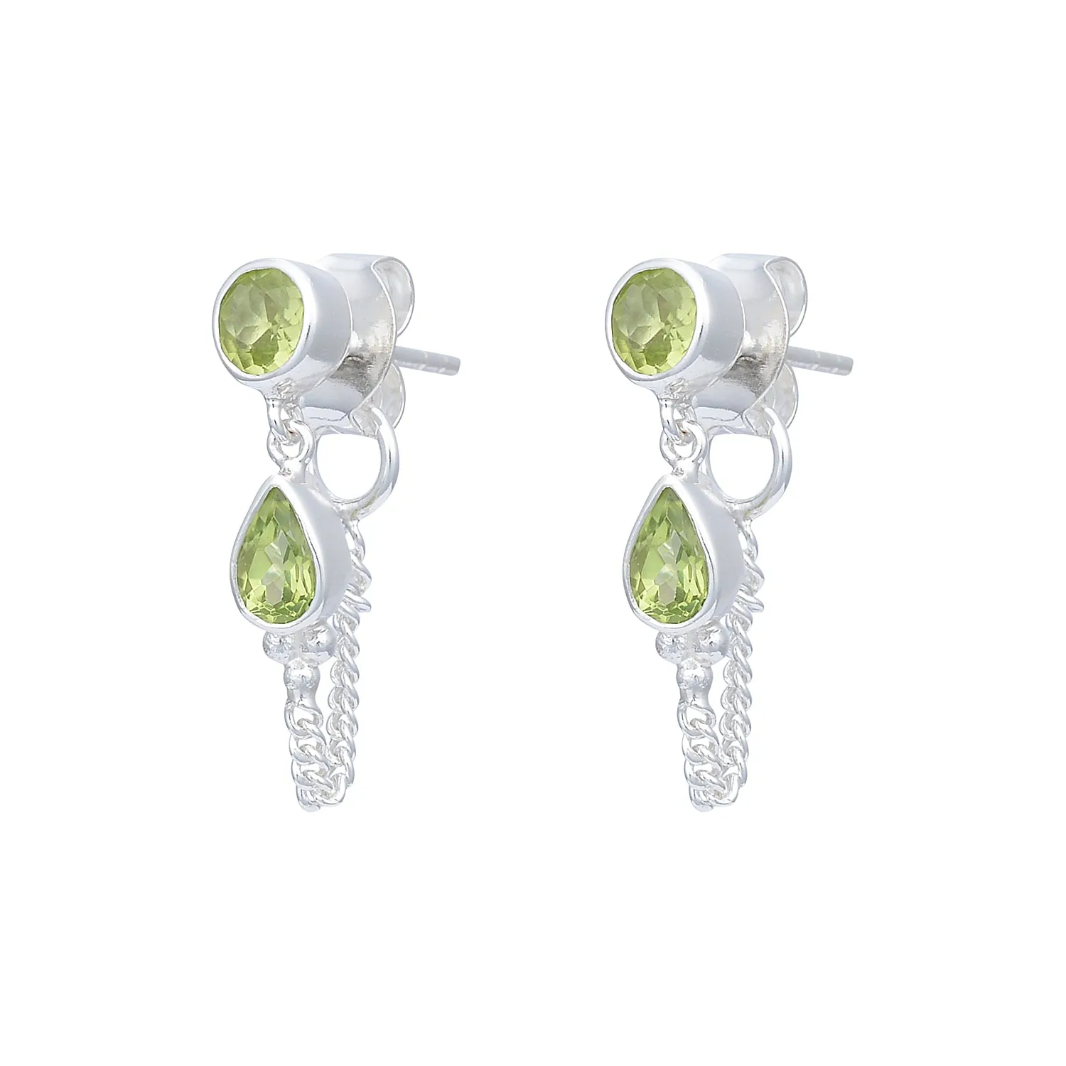 Leona Sterling Silver Peridot Studs