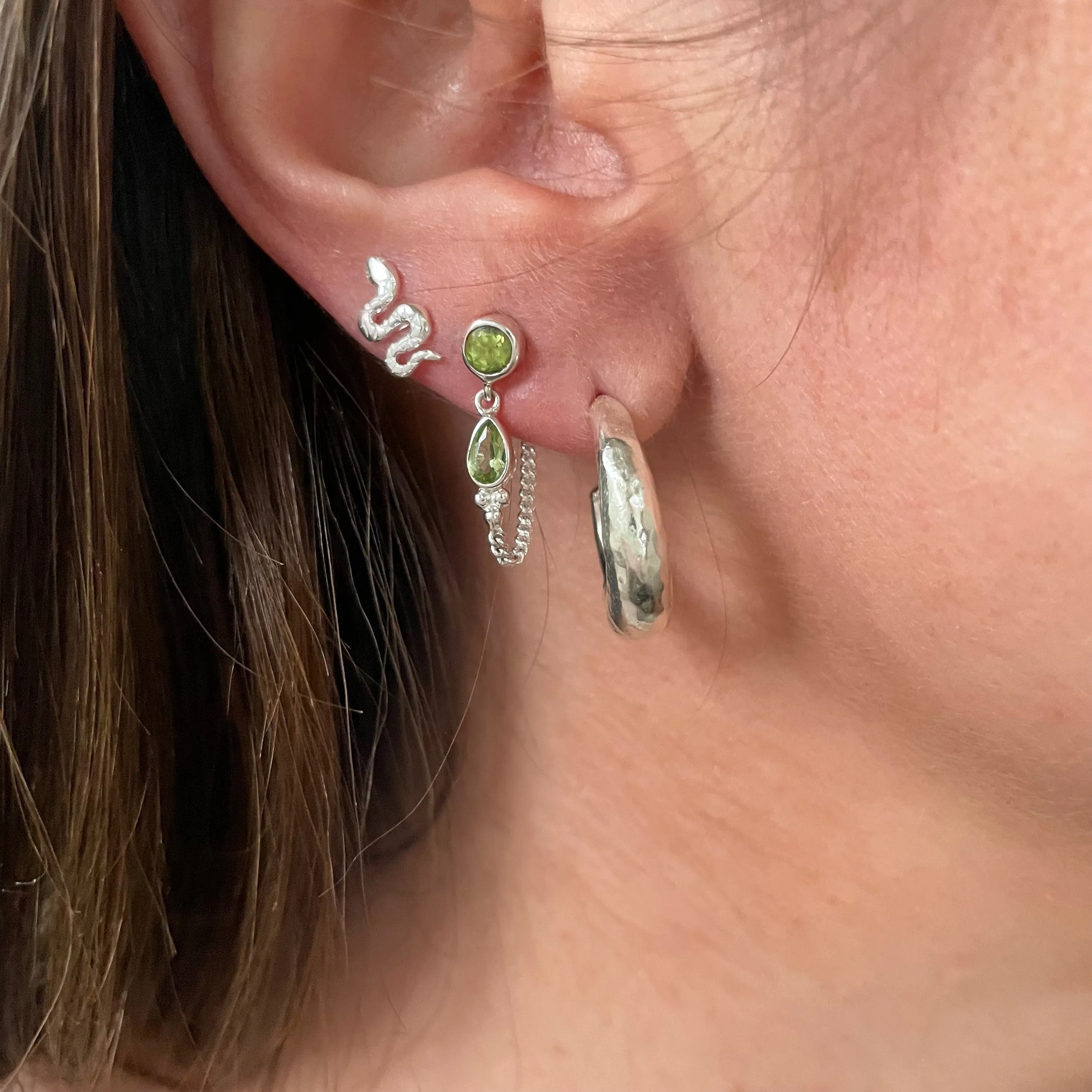 Leona Sterling Silver Peridot Studs