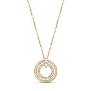 Lighthouse® Double Diamond Pendant Necklace | Yellow Gold