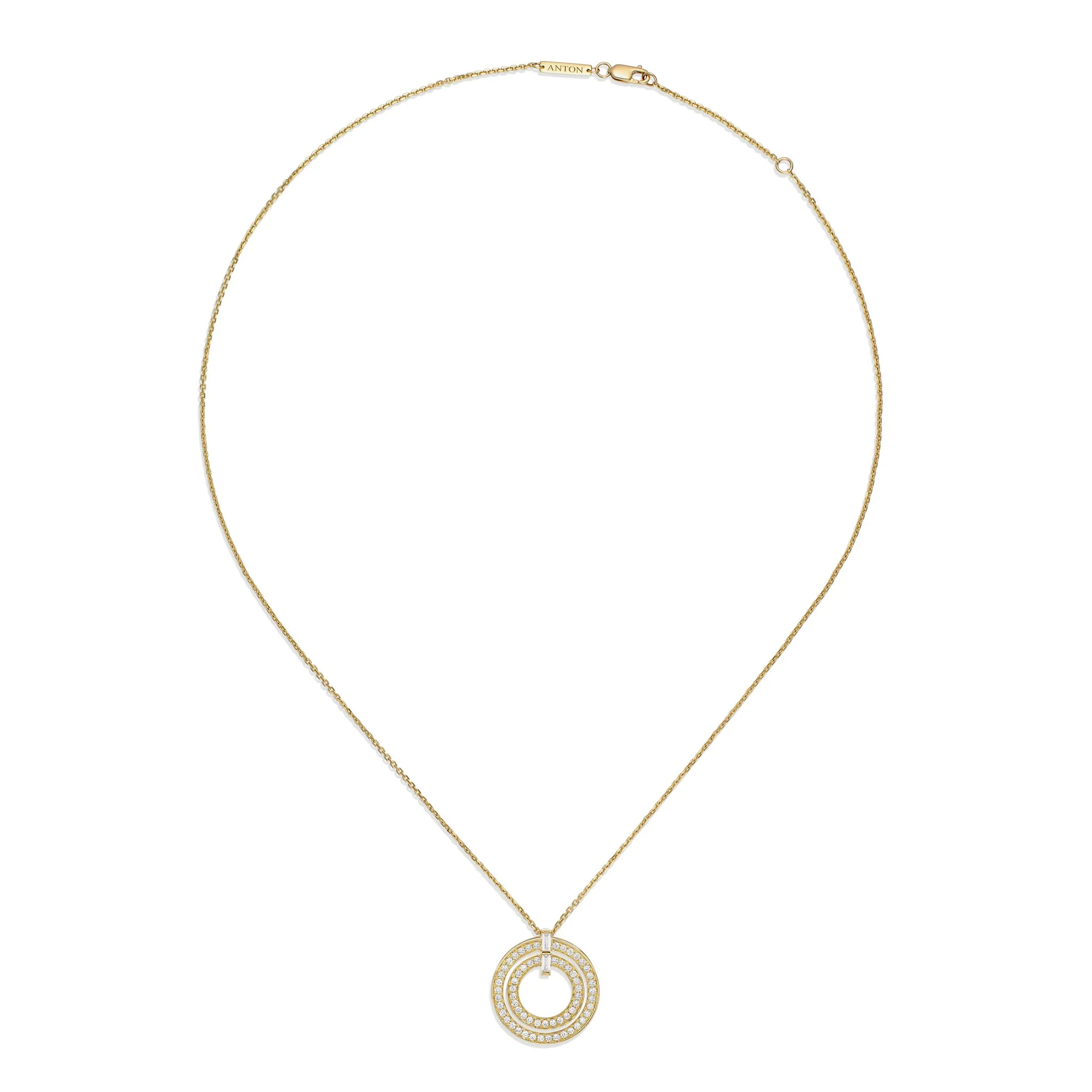 Lighthouse® Double Diamond Pendant Necklace | Yellow Gold