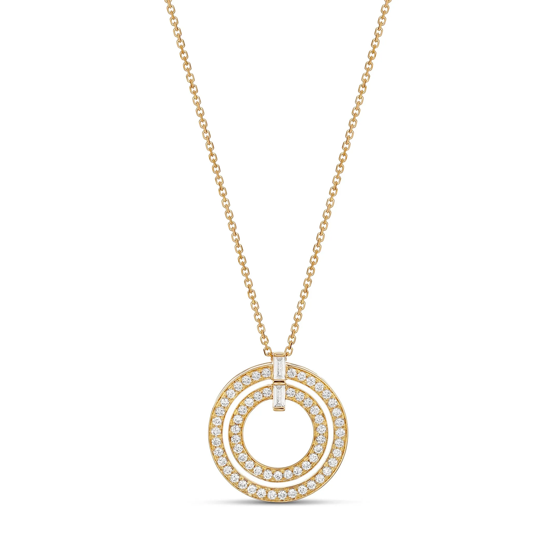 Lighthouse® Double Diamond Pendant Necklace | Yellow Gold