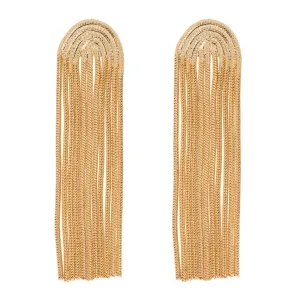 Lisanne - Long Arched Chain Party Earrings