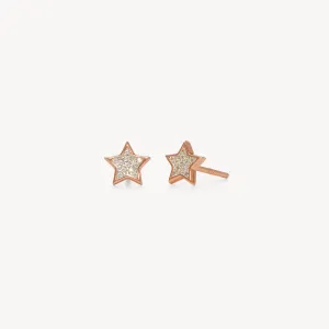 Mini Pavé Star Stud Earrings