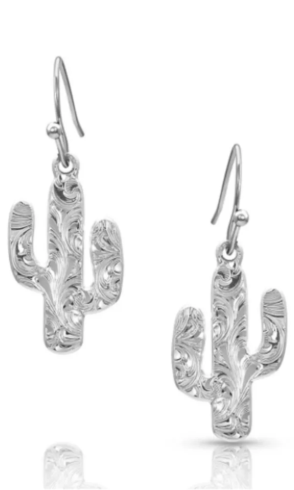 Montana Silversmith Desert Full Moon Cactus Earrings