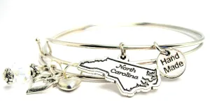 North Carolina Expandable Bangle Bracelet Set