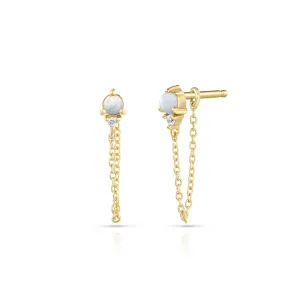 OCTOBER OPAL BIRTHSTONE STUDS