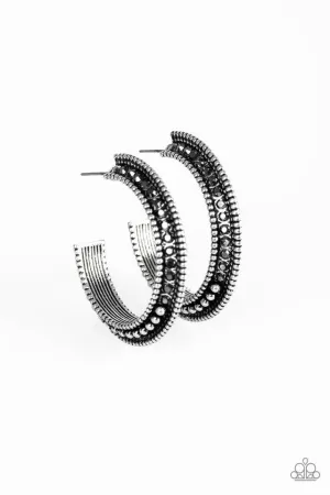 Paparazzi Earring ~ Retro Reverberation - Silver