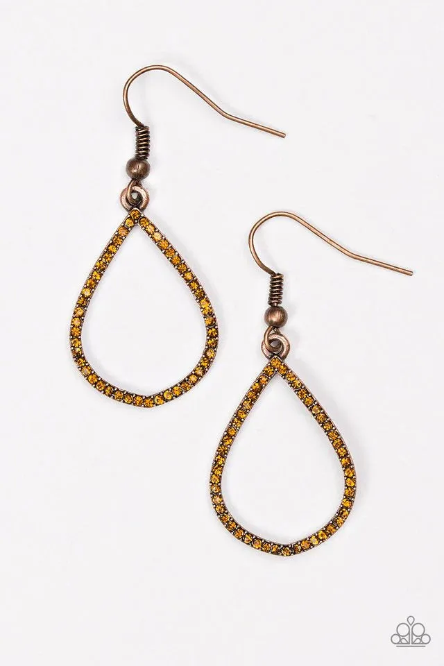 Paparazzi Earring ~ Serene Shine - Copper