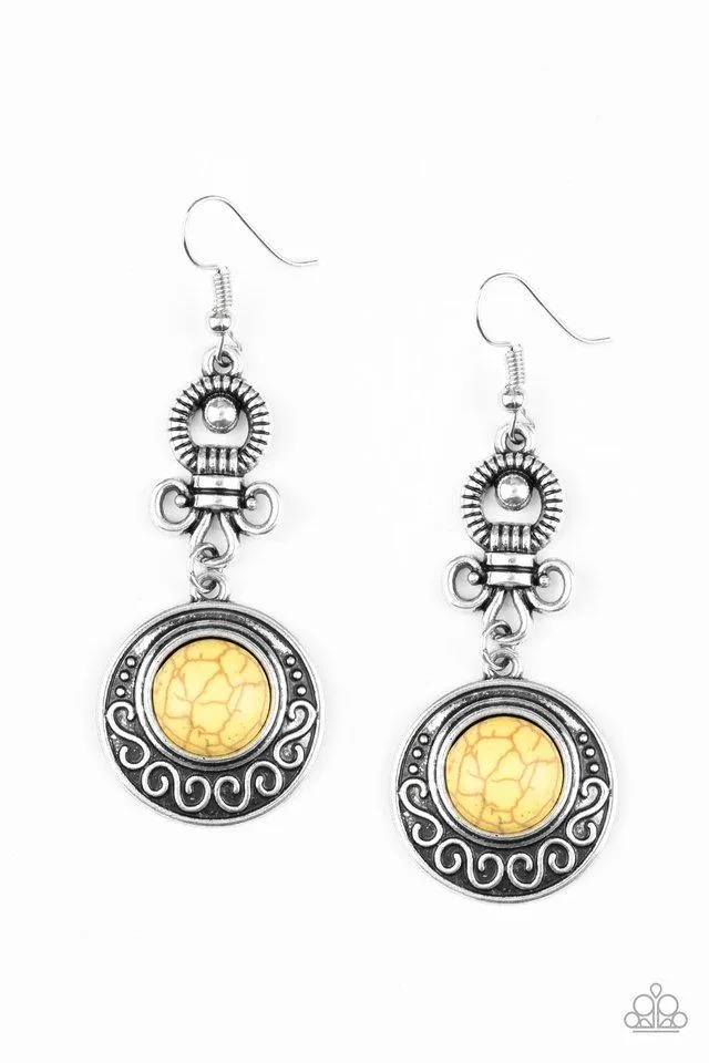 Paparazzi Earring ~ Southern Serenity - Yellow