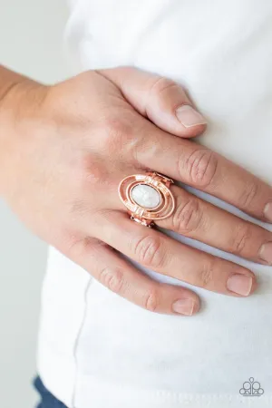 Paparazzi Ring ~ Peacefully Pristine - Rose Gold