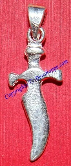 Pure Silver Sword shaped pendant ~ Chinese Lucky charm